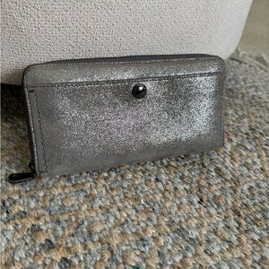 Cole Haan glitter silver wallet